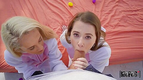 Two Bunnies Alice Merches And Sadie Hartz Share Huge Cock